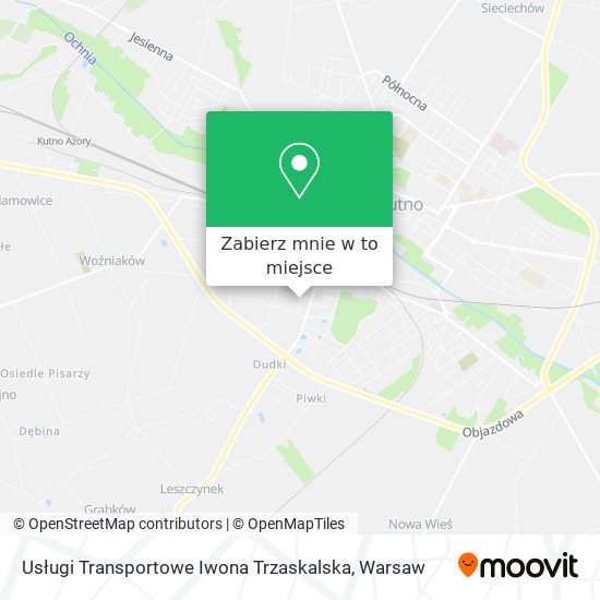 Mapa Usługi Transportowe Iwona Trzaskalska