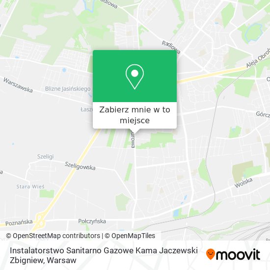 Mapa Instalatorstwo Sanitarno Gazowe Kama Jaczewski Zbigniew