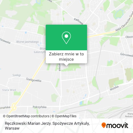 Mapa Ręczkowski Marian Jerzy. Spożywcze Artykuły