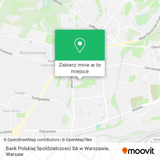 Mapa Bank Polskiej Spoldzielczosci SA w Warszawie