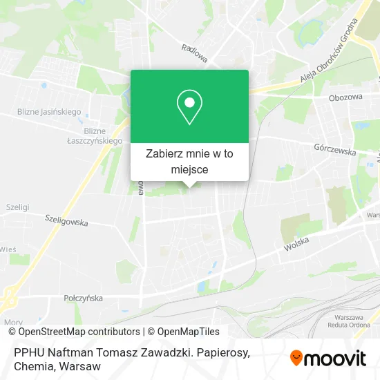 Mapa PPHU Naftman Tomasz Zawadzki. Papierosy, Chemia