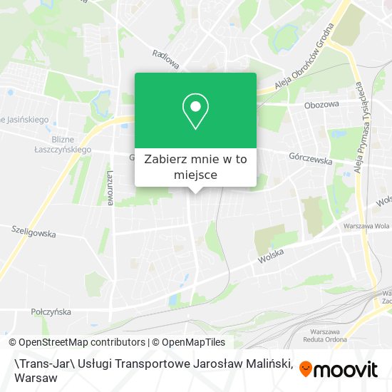 Mapa \Trans-Jar\ Usługi Transportowe Jarosław Maliński