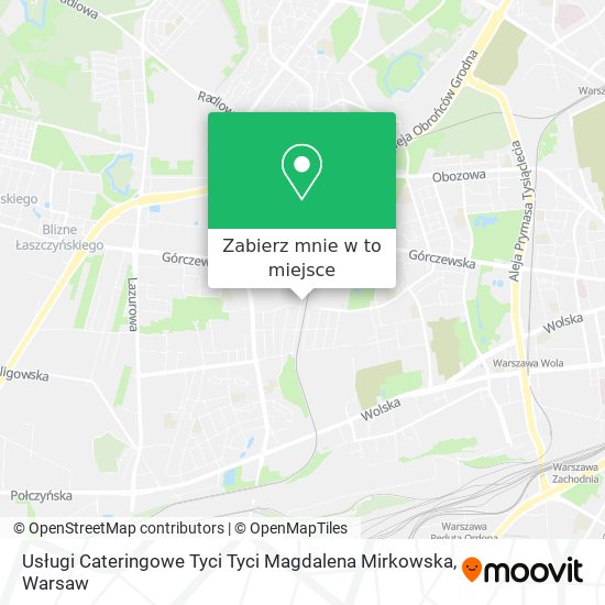 Mapa Usługi Cateringowe Tyci Tyci Magdalena Mirkowska