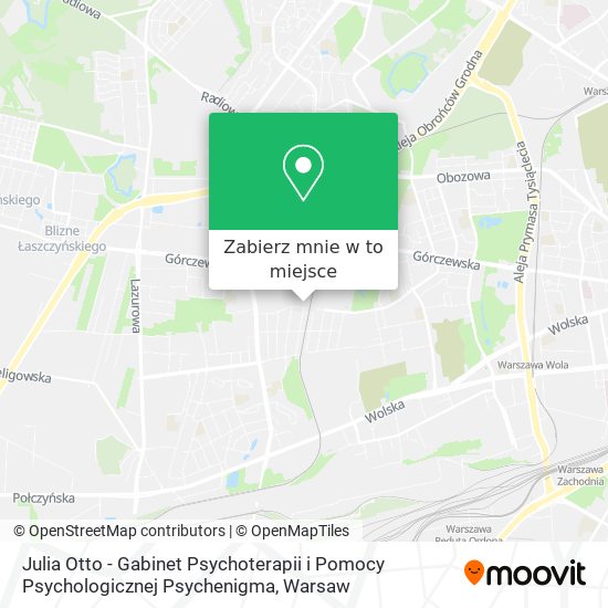 Mapa Julia Otto - Gabinet Psychoterapii i Pomocy Psychologicznej Psychenigma