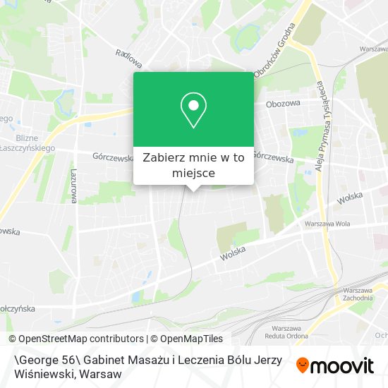 Mapa \George 56\ Gabinet Masażu i Leczenia Bólu Jerzy Wiśniewski