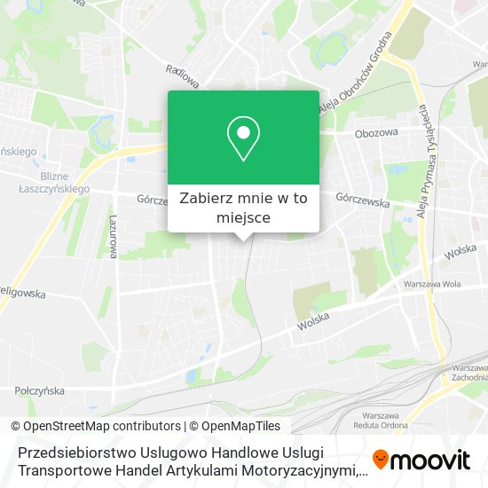 Mapa Przedsiebiorstwo Uslugowo Handlowe Uslugi Transportowe Handel Artykulami Motoryzacyjnymi