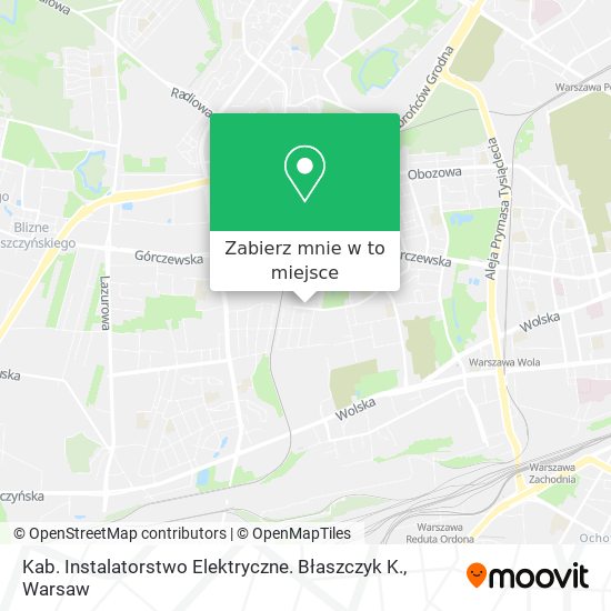 Mapa Kab. Instalatorstwo Elektryczne. Błaszczyk K.