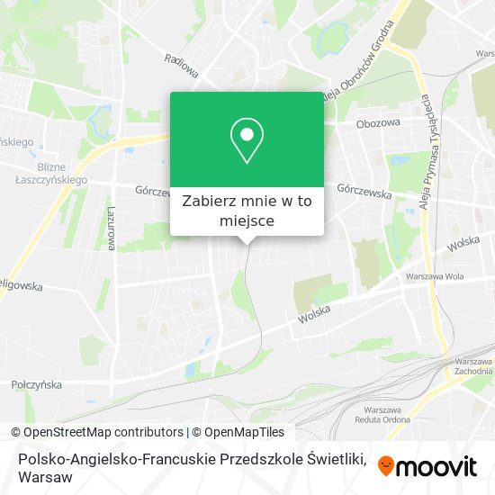 Mapa Polsko-Angielsko-Francuskie Przedszkole Świetliki