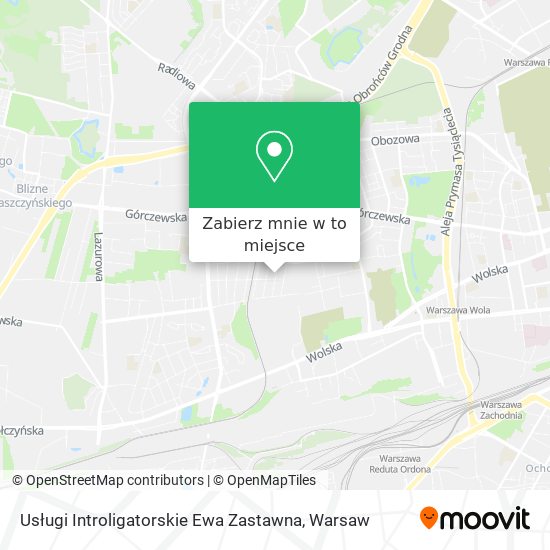 Mapa Usługi Introligatorskie Ewa Zastawna