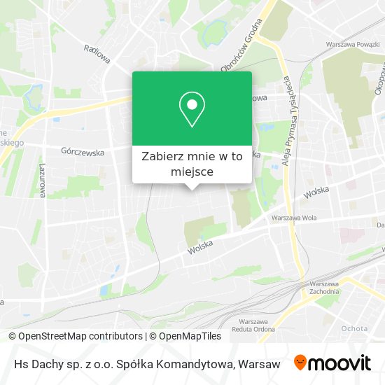 Mapa Hs Dachy sp. z o.o. Spółka Komandytowa