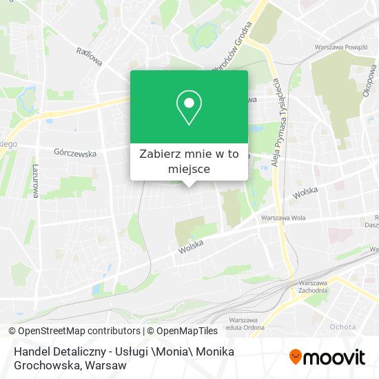 Mapa Handel Detaliczny - Usługi \Monia\ Monika Grochowska