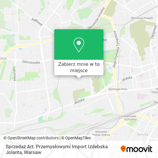 Mapa Sprzedaż Art. Przemysłowymi Import Izdebska Jolanta