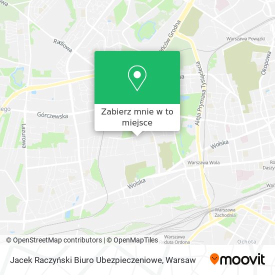 Mapa Jacek Raczyński Biuro Ubezpieczeniowe