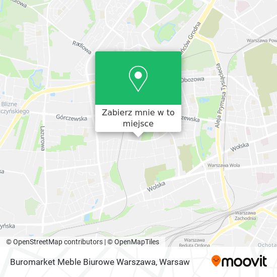 Mapa Buromarket Meble Biurowe Warszawa