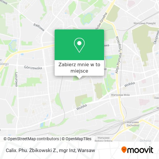 Mapa Calix. Phu. Żbikowski Z., mgr Inż