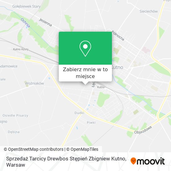 Mapa Sprzedaż Tarcicy Drewbos Stępień Zbigniew Kutno