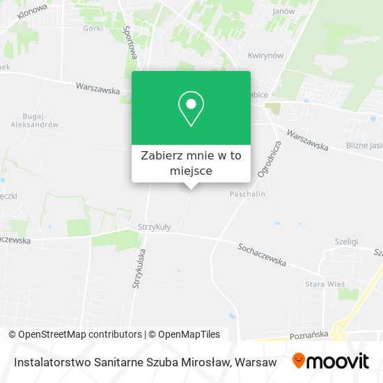 Mapa Instalatorstwo Sanitarne Szuba Mirosław