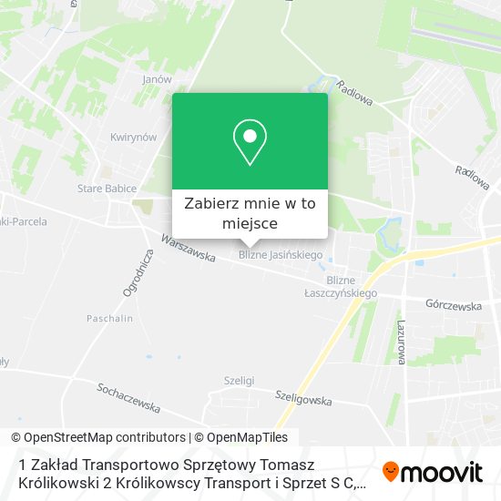 Mapa 1 Zakład Transportowo Sprzętowy Tomasz Królikowski 2 Królikowscy Transport i Sprzet S C