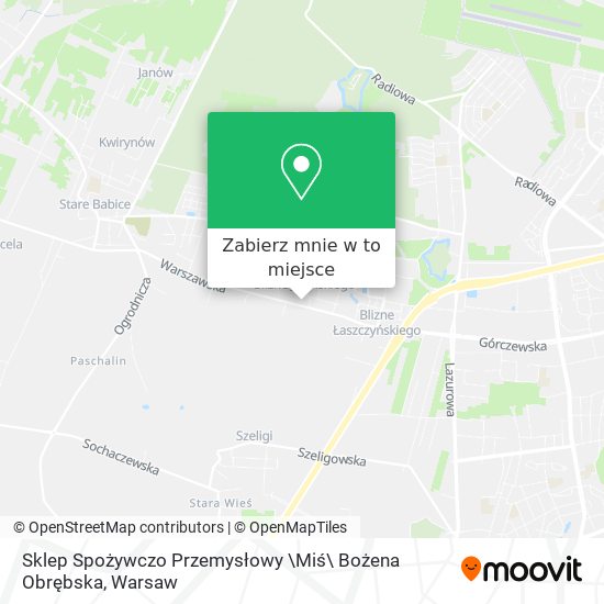 Mapa Sklep Spożywczo Przemysłowy \Miś\ Bożena Obrębska