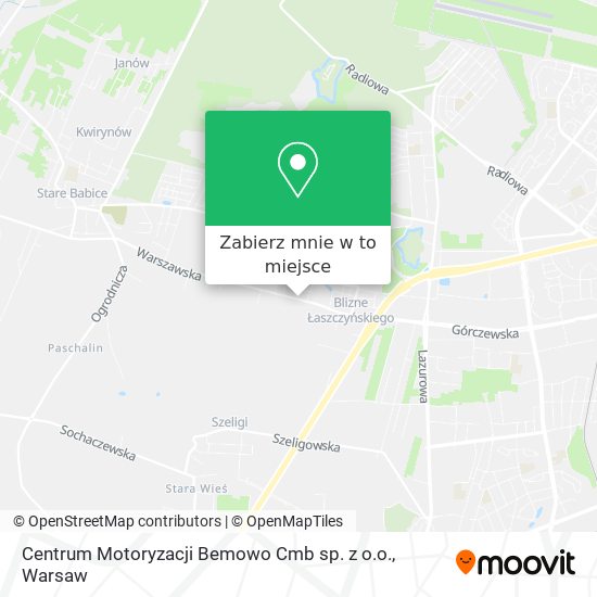 Mapa Centrum Motoryzacji Bemowo Cmb sp. z o.o.