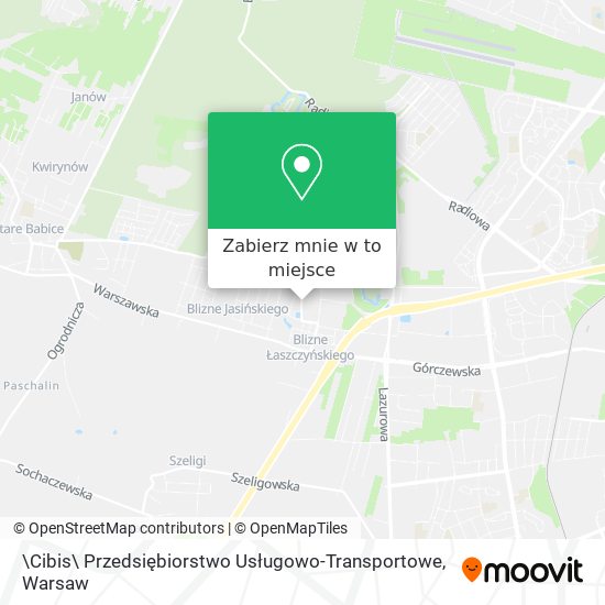 Mapa \Cibis\ Przedsiębiorstwo Usługowo-Transportowe