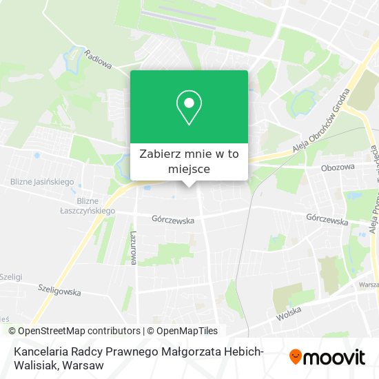 Mapa Kancelaria Radcy Prawnego Małgorzata Hebich-Walisiak