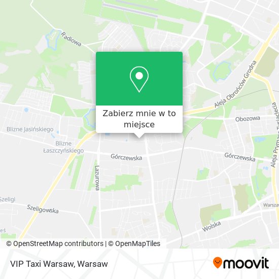 Mapa VIP Taxi Warsaw