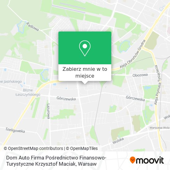 Mapa Dom Auto Firma Pośrednictwo Finansowo-Turystyczne Krzysztof Maciak