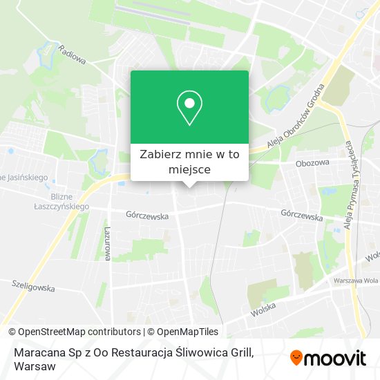 Mapa Maracana Sp z Oo Restauracja Śliwowica Grill