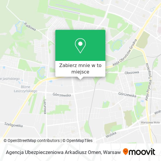 Mapa Agencja Ubezpieczeniowa Arkadiusz Omen