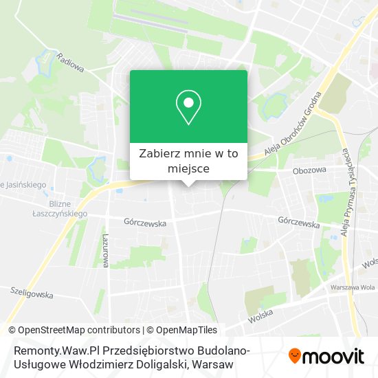 Mapa Remonty.Waw.Pl Przedsiębiorstwo Budolano-Usługowe Włodzimierz Doligalski