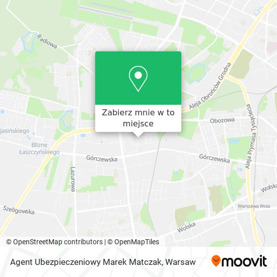 Mapa Agent Ubezpieczeniowy Marek Matczak