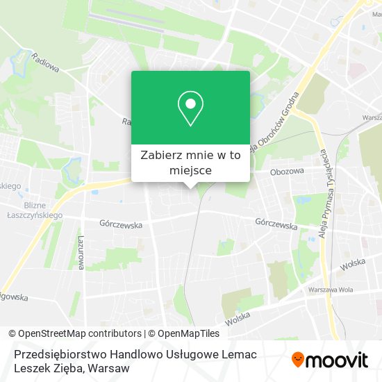 Mapa Przedsiębiorstwo Handlowo Usługowe Lemac Leszek Zięba