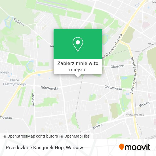 Mapa Przedszkole Kangurek Hop