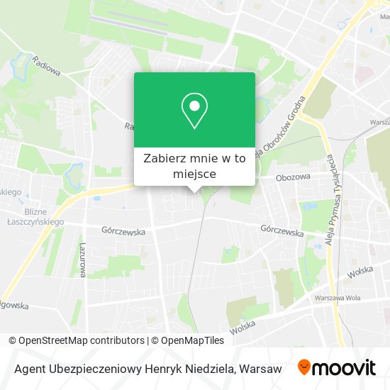 Mapa Agent Ubezpieczeniowy Henryk Niedziela