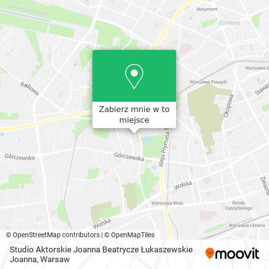 Mapa Studio Aktorskie Joanna Beatrycze Łukaszewskie Joanna