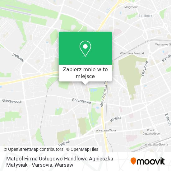 Mapa Matpol Firma Usługowo Handlowa Agnieszka Matysiak - Varsovia