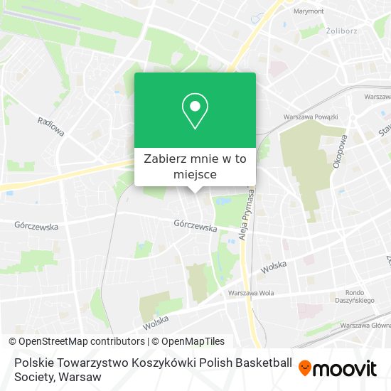 Mapa Polskie Towarzystwo Koszykówki Polish Basketball Society