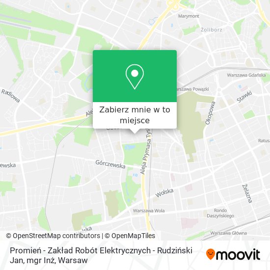 Mapa Promień - Zakład Robót Elektrycznych - Rudziński Jan, mgr Inż