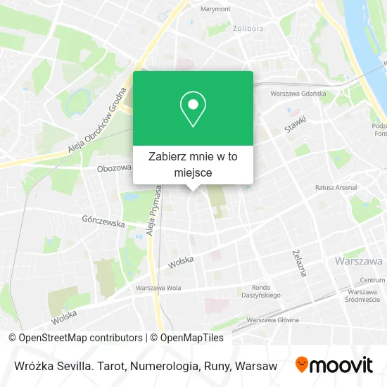 Mapa Wróżka Sevilla. Tarot, Numerologia, Runy
