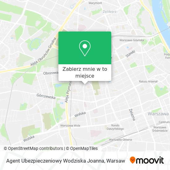 Mapa Agent Ubezpieczeniowy Wodziska Joanna