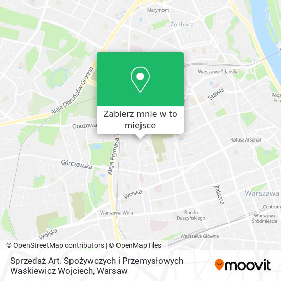 Mapa Sprzedaż Art. Spożywczych i Przemysłowych Waśkiewicz Wojciech