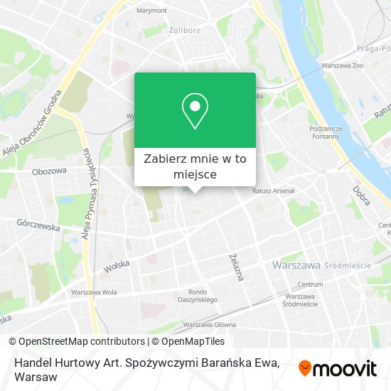 Mapa Handel Hurtowy Art. Spożywczymi Barańska Ewa