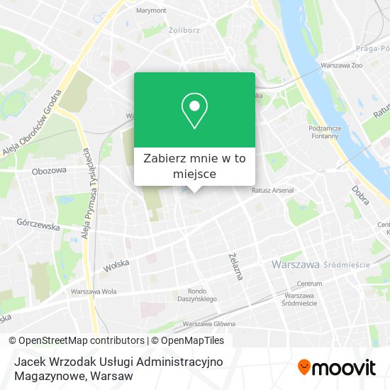 Mapa Jacek Wrzodak Usługi Administracyjno Magazynowe