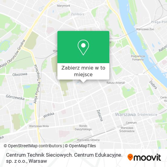 Mapa Centrum Technik Sieciowych. Centrum Edukacyjne. sp. z o.o.