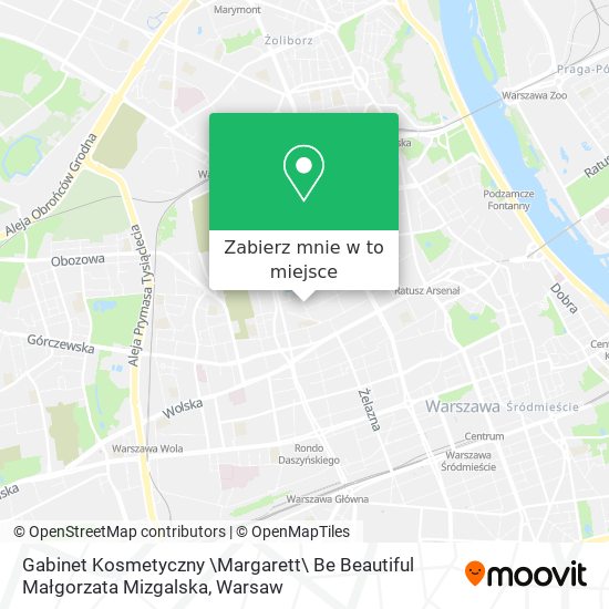 Mapa Gabinet Kosmetyczny \Margarett\ Be Beautiful Małgorzata Mizgalska