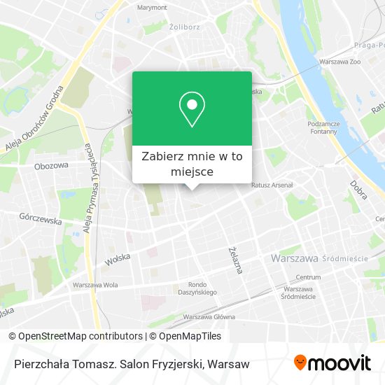 Mapa Pierzchała Tomasz. Salon Fryzjerski