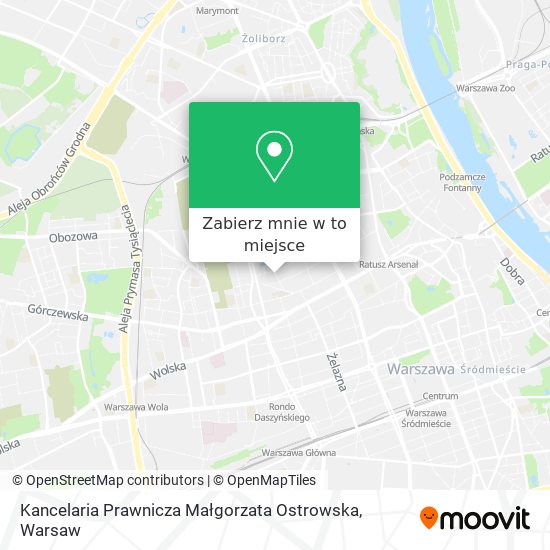 Mapa Kancelaria Prawnicza Małgorzata Ostrowska