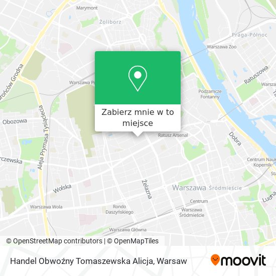 Mapa Handel Obwoźny Tomaszewska Alicja