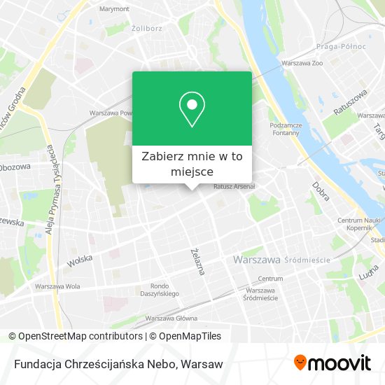 Mapa Fundacja Chrześcijańska Nebo